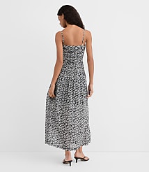 Floral Ruched Apron Neck Midi Dress carousel Product Image 2