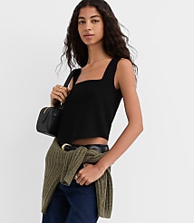 Square Neck Sweater Tank Top carousel Product Image 1