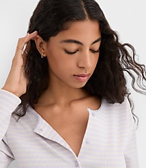 Striped Scalloped Ribbed Cardigan carousel Product Image 4