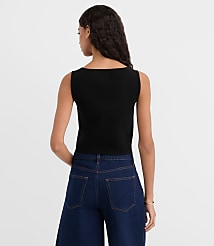Square Neck Sweater Tank Top carousel Product Image 3