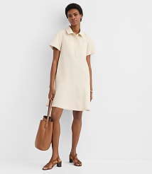 Petite Twill Flounce Mini Pocket Dress carousel Product Image 1