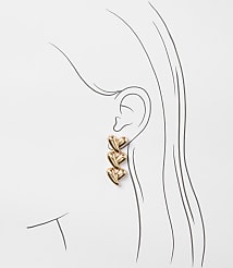 Heart Triple Drop Earrings carousel Product Image 2