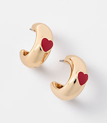 Heart Hoop Earrings carousel Product Image 1
