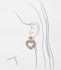 Crystal Heart Drop Earrings carousel Product Image 2