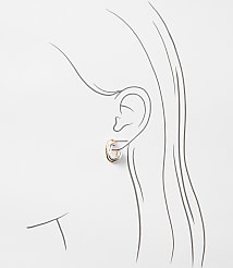Mixed Metal Open Hoop Earrings carousel Product Image 2