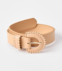 Whipstitch Buckle Leather Belt carousel Product Image 1