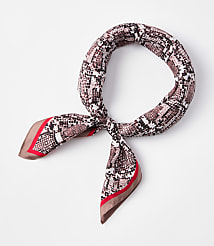Snake Print Silk Square Scarf carousel Product Image 1