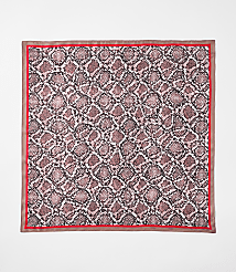 Snake Print Silk Square Scarf carousel Product Image 2