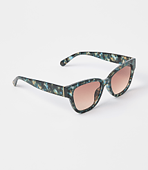Tortoiseshell Print Square Sunglasses carousel Product Image 1