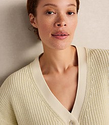 Haven Well Within Garment-Dyed Organic Cotton Shaker Stitch Cardigan carousel Product Image 3