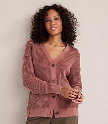 Haven Well Within Garment-Dyed Organic Cotton Shaker Stitch Cardigan carousel Product Image 1