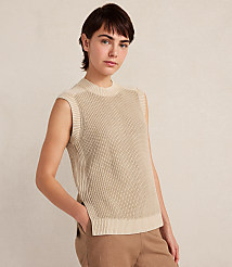 Haven Well Within Garment-Dyed Cotton Shaker Sleeveless Sweater carousel Product Image 1