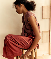 Haven Well Within Garment-Dyed Cotton Shaker Sleeveless Sweater carousel Product Image 4
