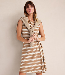 Haven Well Within Organic Cotton Interlock Stripe Twist-Front Dress carousel Product Image 2