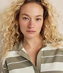 Haven Well Within Organic Cotton Interlock Stripe Johnny Collar Top carousel Product Image 4