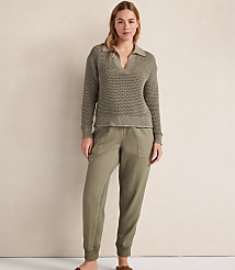 Haven Well Within Cotton Wave Stitch Johnny Collar Sweater carousel Product Image 2