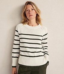 Haven Well Within Organic Cotton Linen Stripe Crewneck carousel Product Image 1
