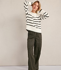Haven Well Within Organic Cotton Linen Stripe Crewneck carousel Product Image 3