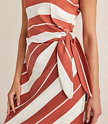 Haven Well Within Organic Cotton Interlock Stripe Mini Knot Dress carousel Product Image 3