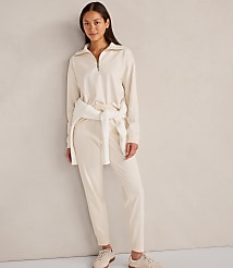 Haven Well Within Botanical-Dyed Organic Cotton Interlock Half-Zip Top carousel Product Image 3