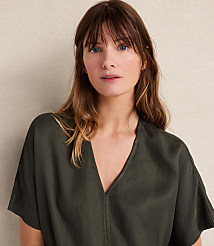 Haven Well Within Viscose Linen V-Neck Top carousel Product Image 3