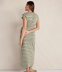 Haven Well Within Organic Cotton Interlock Stripe Midi Knot Dress carousel Product Image 3