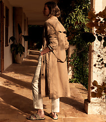 Haven Well Within Linen Blend Dobby Trench Coat carousel Product Image 4