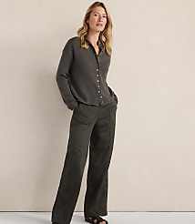 Haven Well Within Organic Cotton Roll Neck Cardigan carousel Product Image 2