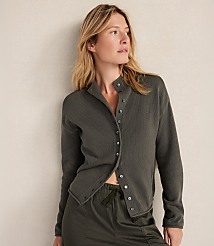 Haven Well Within Organic Cotton Roll Neck Cardigan carousel Product Image 1