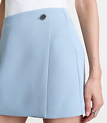 Petite LOFT Versa Crepe Drape Mini Skort carousel Product Image 3