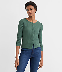 Ruffle Ribbed Cardigan carousel Product Image 1