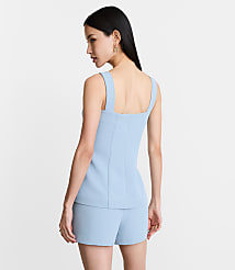 LOFT Versa Crepe Drape Button Bustier Top carousel Product Image 3