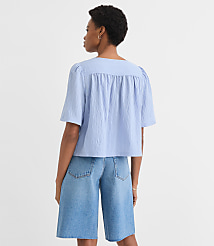 Petite Striped Bow Blouse carousel Product Image 2