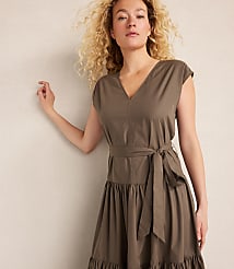 Haven Well Within Organic Cotton Poplin Tiered Midi Dress carousel Product Image 2