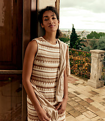 Haven Well Within Cotton Textured Stripe Mini Dress carousel Product Image 4