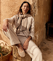 Haven Well Within The Daily Shirt in Everweave Linen Stripe carousel Product Image 4