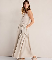Haven Well Within Everweave Linen Tiered Wrap Dress carousel Product Image 2