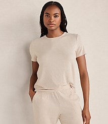 Haven Well Within Drapey Rib Knit Short Sleeve Crewneck carousel Product Image 1