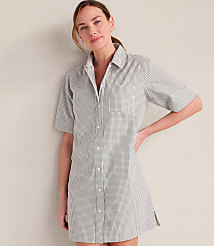 Haven Well Within Organic Cotton Poplin Gingham Sleep Dress carousel Product Image 1