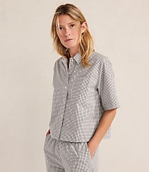 Haven Well Within Organic Cotton Poplin Gingham Pajama Top carousel Product Image 1