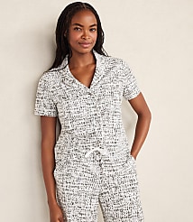 Haven Well Within Organic Cotton Jersey Pebble Print Pajama Top carousel Product Image 1
