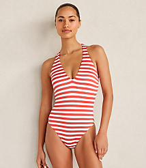Haven Well Within Textured Stripe V-Neck One-Piece carousel Product Image 1