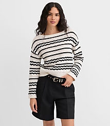 Petite Stitchy Boatneck Sweater carousel Product Image 3