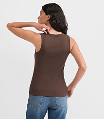 Petite Perfect Ribbed Scoop Neck Tank Top carousel Product Image 2