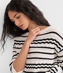 Petite Stitchy Boatneck Sweater carousel Product Image 1