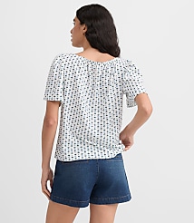 Floral Flutter Sleeve Boatneck Top carousel Product Image 2