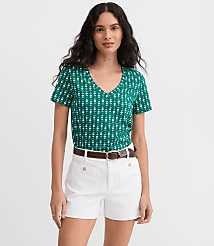 Floral Everyday V-Neck Tee carousel Product Image 1