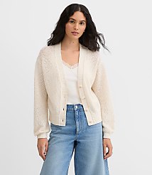 Marled V-Neck Cardigan carousel Product Image 2