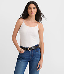Dotted Pointelle Ruffle Ribbed Tank Top carousel Product Image 3