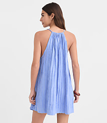 Petite LOFT Beach Striped Terry Mini Halter Dress carousel Product Image 3
